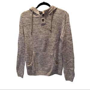 Urban Pipeline Cream Knit Hooded Sweater